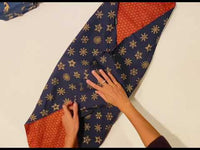 Ruby & Midnight Snowflakes Furoshiki Geschenkstoff – Doppelseitig (Reversibel) 